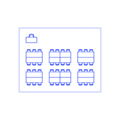 Layouts Classrooms Grid Facing 6X8 Clean Outline Svg Vector, Free Vectors File